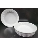 (2) IKEA 18944 White Ramekins Set 5.25&quot; Ceramic Baking Dishes Creme Brul... - $46.40