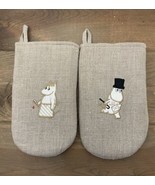 Moominpapa &amp; Moominmama Oven Mitts Embroidered Eurolintex Finnish Set Of 2 - €41,27 EUR