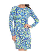 NWT Ladies IBKUL JACKIE Navy Green Long Sleeve Crew Golf Dress - S M L &amp;... - $1,430.40 MXN