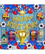 Soccer Birthday Party Supplies,Barcelona Birthday Decorations La Liga So... - $52.99