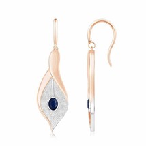 Authenticity Guarantee 
ANGARA Sapphire Calla Lily Drop Earrings in 14K Rose ... - £396.11 GBP
