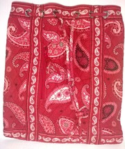 Vera Bradley Red Mesa Drawstring Bag Backpack Purse 13 x 14 Inches - £12.17 GBP