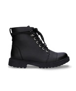 Vegane Shearling Kampf Stiefel Winter aus Apfelleder und warmen Baumwoll... - €137,74 EUR