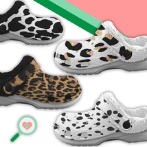 Sherpa Fleece Fur Lined Animal Print Premium Crocs Alternatives - £23.91 GBP+