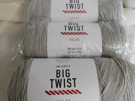 Big Twist Value lot of 3 Soft Grey dye lot 647828 - £12.50 GBP