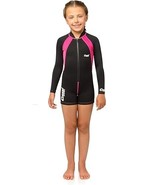 Cressi KIDS SWIMSUIT Pink Black Long Sleeves 1.5mm Neoprene Suit Girls M... - $605.55 MXN