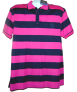 Paul &amp; Shark Yachting Pink Navy Stripes Men&#39;s Cotton Italy Polo T-Shirt ... - £146.08 GBP