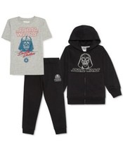 Star Wars Boys 3-Pc. Darth Vader HoodieT-Shirt and Joggers Set, Size 5 - £17.38 GBP