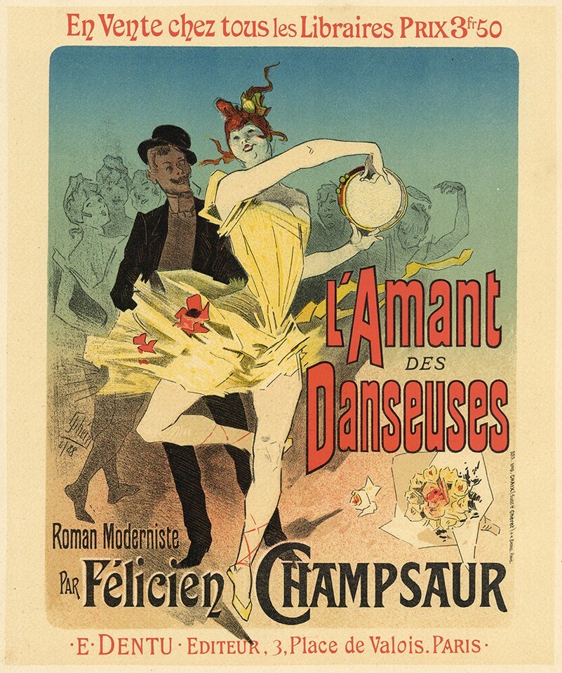 Original 1896 Maîtres de L'Affiche PL. 45 "L'Amant des Danseuses" Jules Chéret - $327.38 Original 1896 Maîtres de L'Affiche PL. 45 "L'Amant des Danseuses" Jules Chéret - $327.38