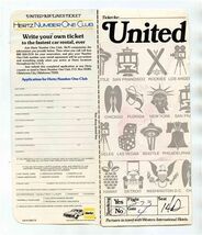 United Airlines Ticket Jacket &amp; Ticket 1967 Denver Richmond - $17.82