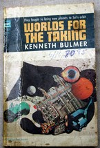 vntg 1966 Kenneth Bulmer 1st Print WORLDS FOR THE TAKING death star spac... - $6.19