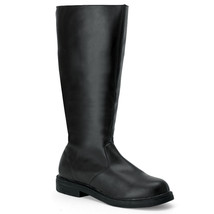 CAPTAIN-100 MENS Pirate Renaissance Captain Warrior Black Costume Knee Boots - £56.67 GBP