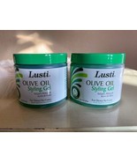 2 Lusti Olive Oil Baby Edges Hair Styling Gel Non Flaking Fast Drying Curl - £9.61 GBP