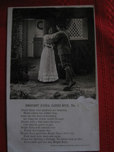 Vintage 1906 Real Photo with Poem Bright Eyes Good- Bye Solider and Girl Dancing - £4.57 GBP