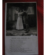 Vintage 1906 Real Photo with Poem Bright Eyes Good- Bye Solider and Girl... - £4.59 GBP