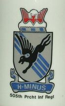 US Army 505th Parachute Infantry Regiment ceramic coffee mug WWII-Iraq - $15.00