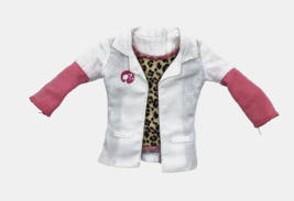 Mattel Barbie Top Shirt Vet Doctor White Lab Coat Pink Leopard Print Top - $4.84