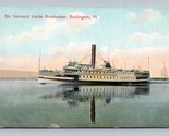 Steamer Vermont Inside Breakwater Burlington Vermont VT 1919 DB Postcard... - $3.91