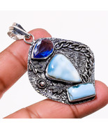 Blue Opal Tanzanite Quartz Gemstone Handmade Ethnic Pendant Jewelry 2.70... - £4.68 GBP