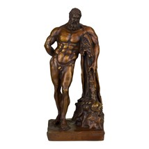Hercules Farnese Heracles Real Bronze Metal Art Sculpture Handmade in Greece - £400.11 GBP