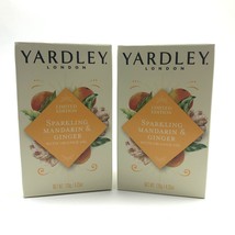 Lot of 2 Yardley London Mandarin Ginger Limited Edition Bar Soaps 4.25 oz. Each - $8.79