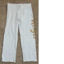 Womens Pants Victorias Secret Supermodel White Pull On Sequined Sweatpan... - $28.71