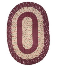 Stoneberry Braided 20"x30" Accent Area Rug Burgundy Reversible Polypropylene - £18.68 GBP