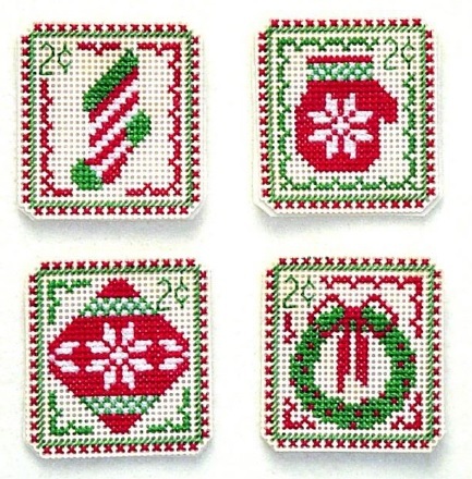 Christmas Stamps 2 cent Holiday Stamps cross stitch chart Handblessings - $5.00