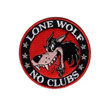 Lone Wolf No Club Embroidered Nomad Biker Patch - £7.08 GBP