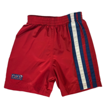 Oshkosh Unisex Baby Shorts Red Striped Pull On Elastic Waist Activewear 24 Mths - £15.17 GBP