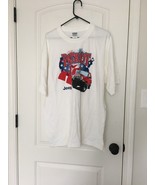 Gildan Men&#39;s White Short Sleeve T-Shirt Jeep Patriot Print Size XL Tee W... - £28.21 GBP