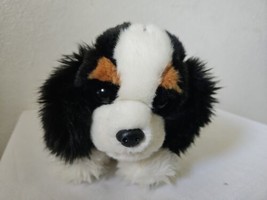 Aurora St Bernard Puppy Dog Plush Stuffed Animal Black White Brown - £12.41 GBP
