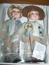 Duck House Limited Edition Wyatt &amp; Wendy Porcelain Doll Country Boy &amp; Girl New - £98.29 GBP