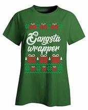 Kellyww Gangsta Wrapper Christmas Gangster Rapper - Ladies T-Shirt Irish... - £25.88 GBP