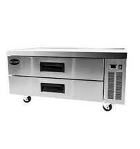 NEW HEAVY DUTY 52&quot; 2 DRAWER REFRIGERATED CHEF BASE COOLER W/ CASTERS FRE... - £2,602.87 GBP