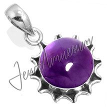 ! February Birthstone Natural Amethyst Sterling Silver 925 Pendant - £22.21 GBP