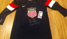 RARE CHRIS CHELIOS signed auto USA Jersey Captain America COA JSA - $197.99