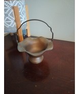 VintageBrass Basket Trinket Scalloped Rim 5 Inch Tall Vintage Rare - $254.88 MXN