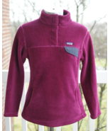 Patagonia Worn Wear Girls Re-Tool Snap-T Pullover Fleece Pink Berry Size... - £36.44 GBP