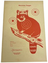 Vintage Paper Target Raccoon Tear Away Pad 14 Pages Red Varmint Animal 1... - $9.49