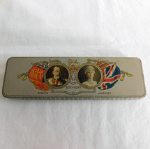 Vintage Tin, Cadbury, Silver Jubilee King George V Queen Mary 1910 1935 - £15.76 GBP