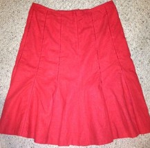 Willi Smith Coral Orange Women Knee Length Skirt with Lining Size 12/ 55... - £15.81 GBP