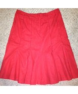 Willi Smith Coral Orange Women Knee Length Skirt with Lining Size 12/ 55... - £15.46 GBP
