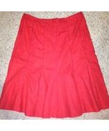 Willi Smith Coral Orange Women Knee Length Skirt with Lining Size 12/ 55... - $19.78