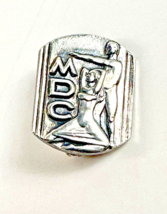 .925 Sterling Silver Tiny Gymnastic MDC Pin #EMJ-00 Good Condition - £6.32 GBP