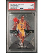 Kobe Bryant 1997 Metal Universe Planet Metal Card #3- PSA Graded 9 Mint ... - $674.95