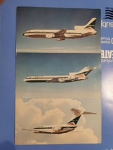 Vtg Oversized Postcard Delta Airlines Jet Fleet, Aviation History, 727, ... - £3.92 GBP
