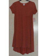 NWT WOMENS LuLaRoe &quot;Carly&quot; AUTUMN ORANGE STRIPE KNIT POCKET SWING DRESS ... - $595.77 MXN