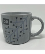 2014 Light Gray Dunkin&#39; Donuts Pearlescent Luster Snowflake Holiday Coff... - $309.87 MXN