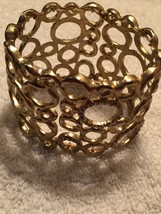 Gold Colored Bracelet With Rhinestones Stretchy  - $5.00